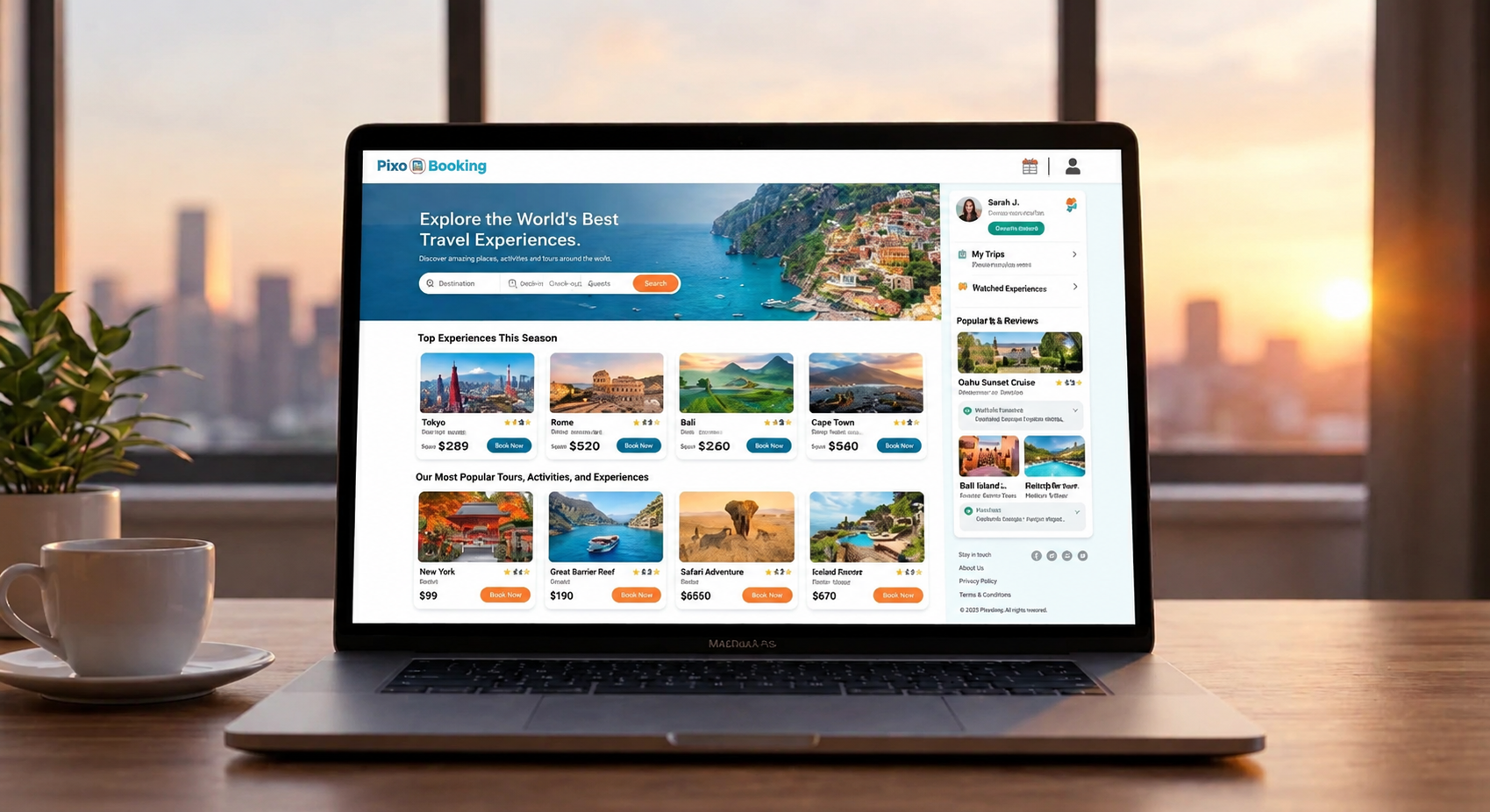 Experience booking platform