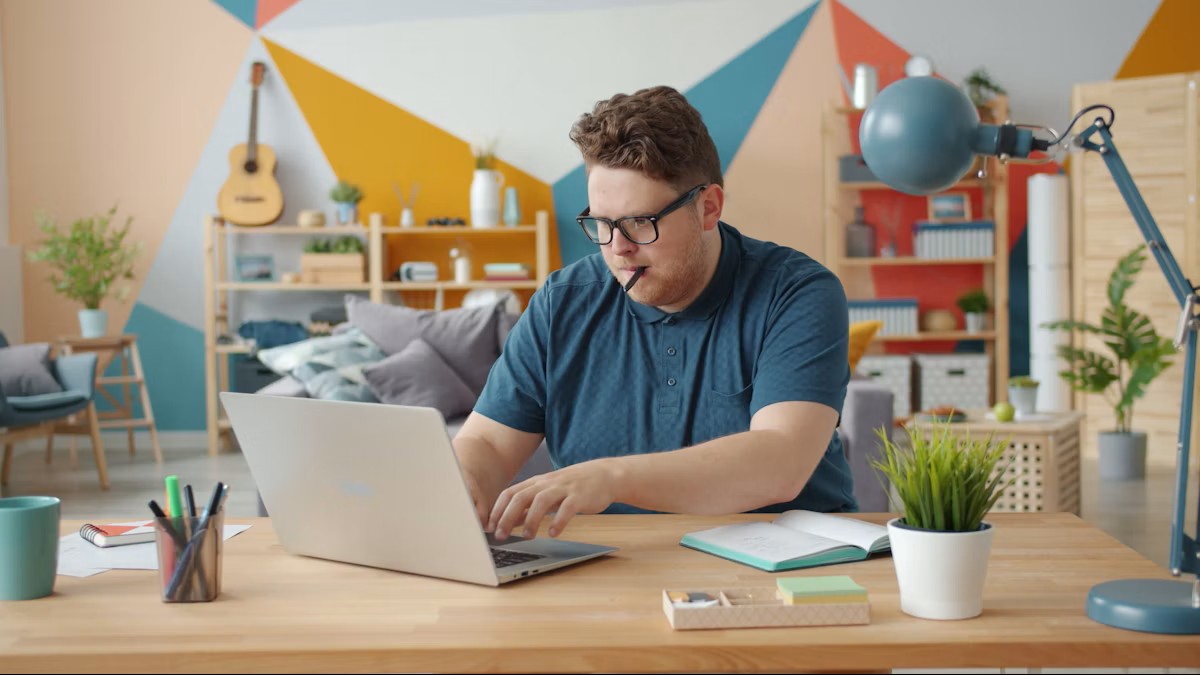 Colorful business workspace